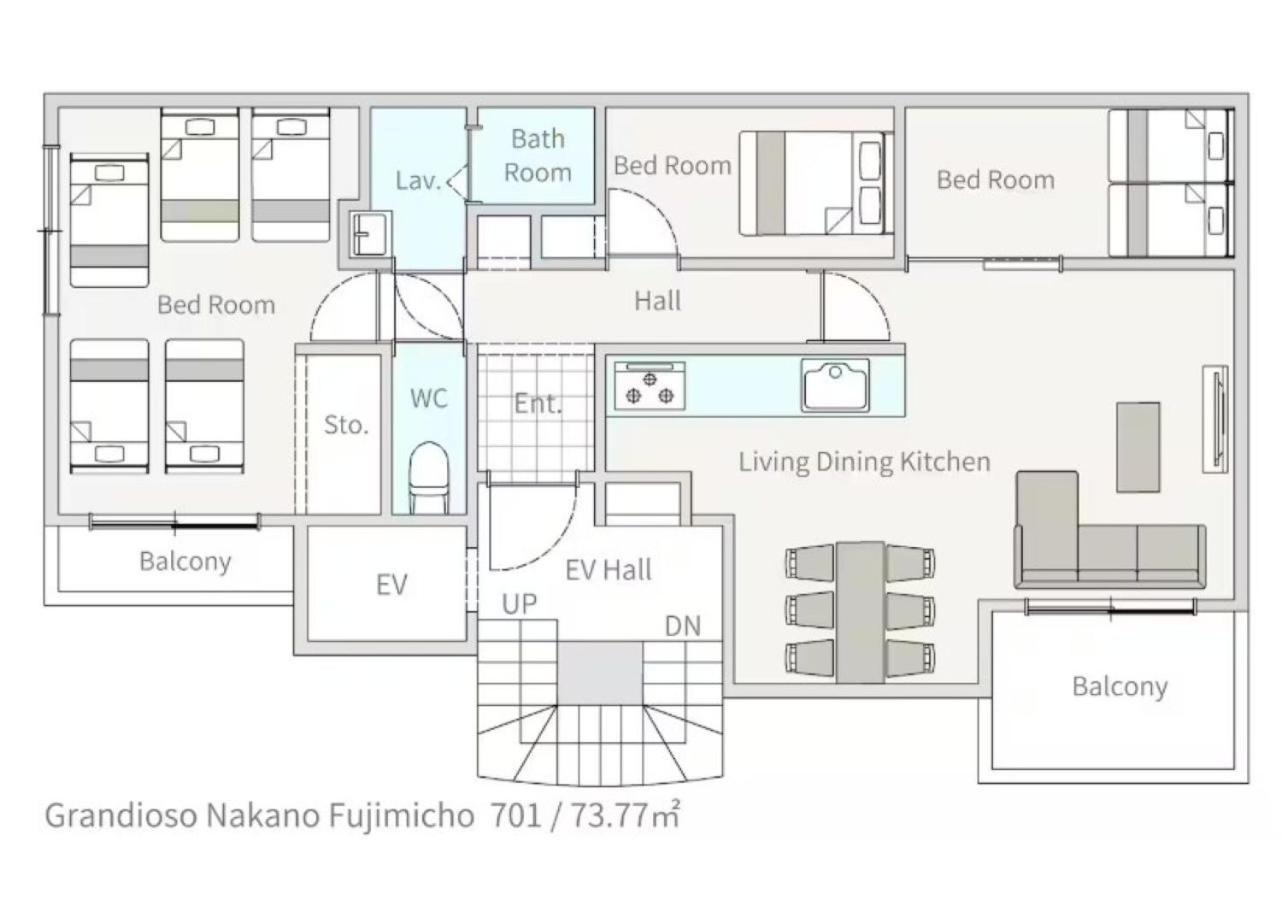 Ferienwohnung グランディオーソ中野 Präfektur Tokio Exterior foto